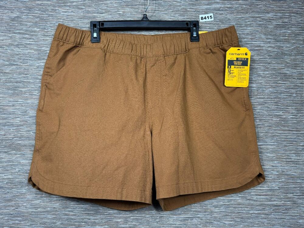 Carhartt Force Ripstop Work Short Womens XL (16-18) Tan BS6199-W Relaxed Fit NEW